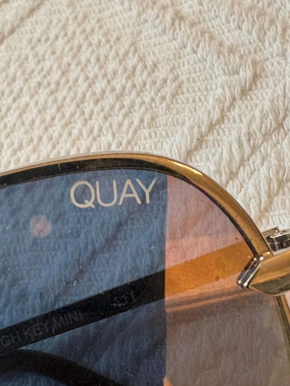 Quay x Desi Perkins High Key Aviator Sunglasses Gold Brown Gradient